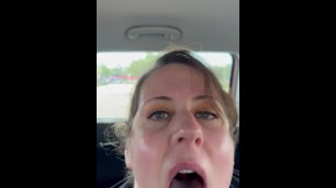Slut Wife Rachel Sucks and Swallows Stranger in Target Parking Lot