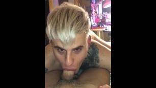Sexy Blonde Twink Sucks & Deepthroats a Big Cock POV -OnlyFans/NickAtNightt
