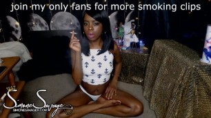 Ebony Cam Girl Smoking a Joint / Weed - Onlyfans - Smoking Fetish
