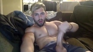 Gorgeous Young Guy Wanking his Big Cock!