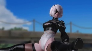 Dead or Alive 5 1.09BH - 2B's (Nier) Stretch on the Beach 2