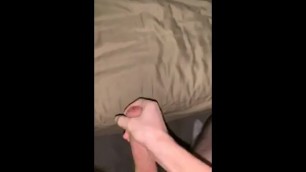 Hot College Teen Guy Rubs his Thick Cock