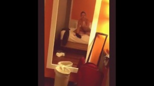 PAWG Reverse Cowgirl in Hotel Room